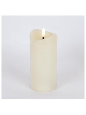 Κερι Μπαταριας με  Φλογα, Λευκο, με Χρονοδιακοπτη, 7x12,5cm