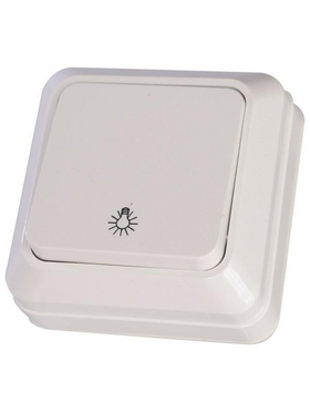 Μπουτον Εξωτερικος Κλιμακοστασιου-Λυχνια Μινι Λευκος Ιρ20