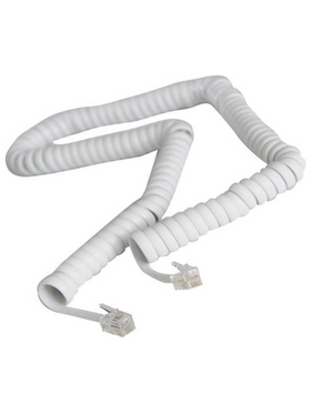 Σπιραλ Τηλεφωνου A.t. Λευκο 4m 4p4c Rj11