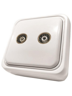 Πριζα Μινι tv & fm Τερματικη Λευκη Ip20