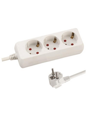 Πολυπριζο 3 Θεσεων με Καλωδιο 3x1,5mm 1,5m με Προστασια Επαφων