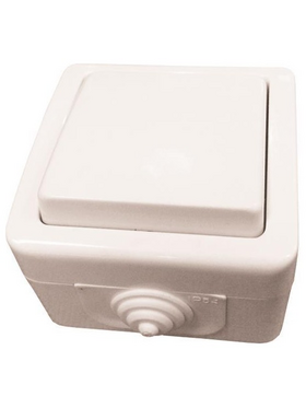 Διακοπτης Εξωτερικος α/r Λευκος Ιρ54