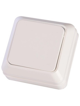 Διακοπτης Εξωτερικος Απλος Μινι Λευκος Ιρ20