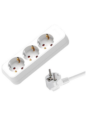 Πολυπριζο 3 Θεσεων με Καλωδιο 3x1,5mm 5m με Προστασια Επαφων