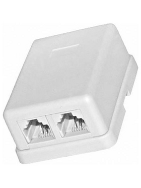 Πριζα Τηλεφωνου Εξωτερικη A.t. Διπλη Αυτοκολλητη 6p4c Rj11