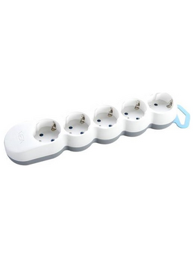 Πολυπριζο 5 Θεσεων με Καλωδιο Οβαλ 3x1,5mm 1,5m με Προστασια Επαφων