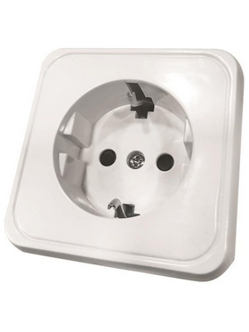 Πριζα Μινι Σουκο Μονη Χωρις Καπακι Λευκη Ιp20