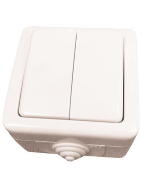Διακοπτης Εξωτερικος κ/r Λευκος Ιρ54