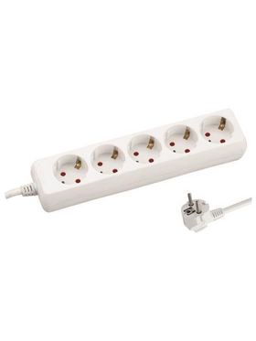 Πολυπριζο 5 Θεσεων με Καλωδιο 3x1,5mm 1,5m με Προστασια Επαφων
