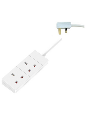 Πολυπριζο 2 Θεσεων uk με Καλωδιο 3m 3x1,25mm με Προστασια Επαφων