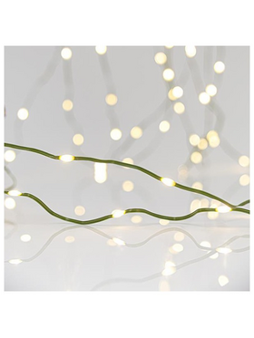 Σειρα, 500 Mini Led, 8 Προγραμματα, με Μετασχηματιστη, 500cm Προεκταση Παροχης, Πρασινο Καλωδιο Πλακε Χαλκος, Daylight Led,ανα 5cm,ip44
