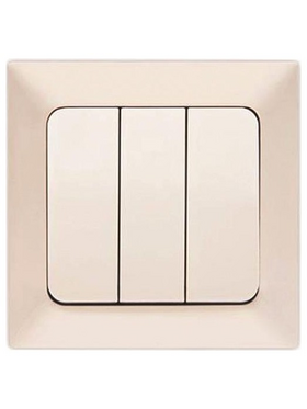 Διακοπτης Τριπλος Μπεζ
