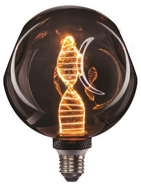 Λαμπα led Γλομπος G125 4w e27 1800k 220-240v Dented dna Smoky Dimmable