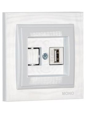 Πριζα usb 220v / 5v 2.4a Λευκη