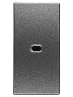 Διακοπτης 1 Modules Απλος με Λυχνια Γραφιτης