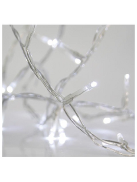 Κουρτινα, 480 led 3mm, 31v, Επεκταση ωσ 3, με Μετασχηματιστη, Προεκταση Παροχης 300cm, Διαφανο Καλωδιο, Λευκο Led, 300x300cm,ιρ44