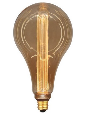 Λαμπα led Αχλαδι P165 3,5w ε27 2000k 220-240v Gold Glass Dimmable