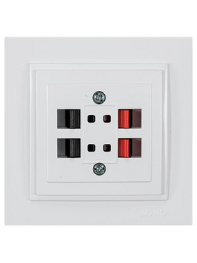 Πριζα hi-fi Διπλη Λευκη