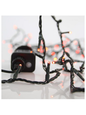 Σειρα, 240 led 3mm, 31v, 8 Προγραμματα, Μετασχηματιστη με Μνημη, Προεκταση Παροχης 300cm,πρασινο Καλωδιο,κοκκινο Led,ανα 5cm,ιρ44