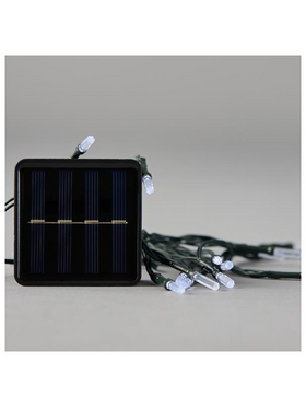 Σειρα, 80 led 5mm, με Ακρυλικη Επεκταση, Ηλιακο Συλλεκτη με Αισθητηρα Φωτος, 8 Προγραμματα, Πρασινο pvc Καλωδιο, Λευκο led ανα 10cm, Προεκταση Παροχης 1m, Ιρ44