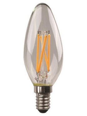 Λαμπα led Κερι Crossed Filament 6.5w e14 2700k 220-240v Dimmable