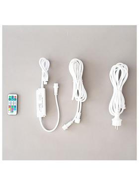 Synchronous Rgbw led Controller & Τηλεχειριστηριο, me 5 Επεκτασεις εωσ 1000 Led, Προεκταση Παροχης 1.5m Ip44