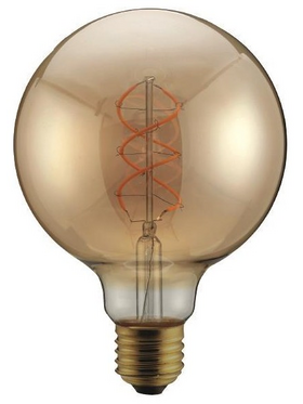 Λαμπα led g95 Filament "decor" 5w e27 1800k 220-240v Dimmable  Gold