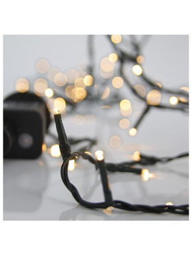 Σειρα, 240 led 3mm,31v,8 Προγραμματα,μετασχηματιστη με Μνημη,προεκταση Παροχης 300cm,πρασινο Καλωδιο,θερμο Λευκο Led,ανα 5cm,ιρ44