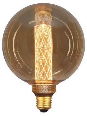 Λαμπα led Γλομπος G125 3,5w ε27 2000k 220-240v Gold Glass Dimmable
