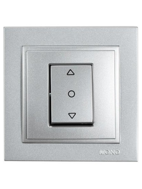 Διακοπτης Ρολλων Ασημι