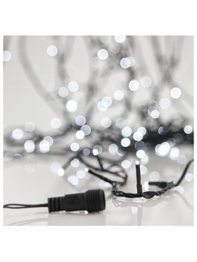 Σειρα, 180 led 3mm, 31v, Επεκταση εωσ 6, Πρασινο Καλωδιο, Λευκο Led, ana 7,5cm, Χωρις Μετασχηματιστη, Ιρ44