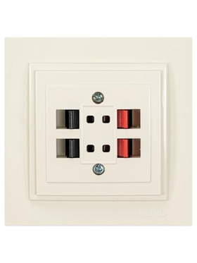 Πριζα hi-fi Διπλη Μπεζ