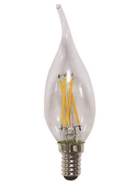 Λαμπα led Κερι Μυτη Crossed Filament 4.2w e14 2700k 220-240v Dimmable