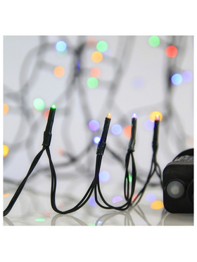 Σειρα, 400 led 3mm, 31v Μετασχηματιστη, 8 Προγραμματα & Μνημη, Πρασινο pvc Καλωδιο, Χρωματιστο Led, ανα 5cm, Προεκταση Παροχης 3m, Ιρ44