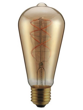Λαμπα led St64 Filament "decor" 5w e27 2000k 220-240v Dimmable  Gold