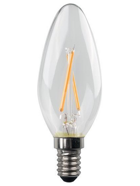 Λαμπα led Κερι Crossed Filament 5w e14 6500k 220-240v Clear 3τμχ