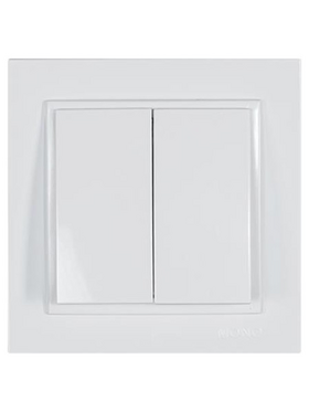 Διακοπτης k/r Κουμπωτος Λευκος