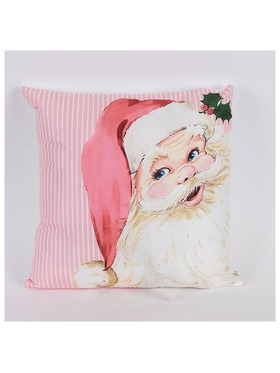 Μαξιλαρι Ροζ, με Αγιο Βασιλη,  45x45cm