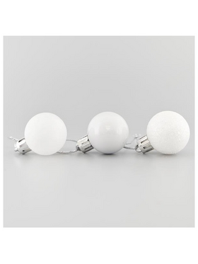 Μπαλα Πλαστικη, Λευκη, σετ 24τμχ, 3cm