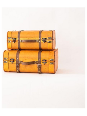 Ξυλινη Βαλιτσα, Ταμπα, σετ 2 Τμχ, 45x31,5x19cm και 40x23,5x16,5cm