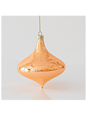 Γυαλινο Στολιδι, Κρεμμυδι, Καραμελα, σετ 2τμχ, 12x13cm