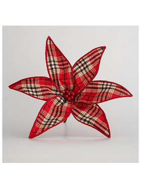 Λουλουδι Υφασματινο, Κοκκινο Καρο, 30cm