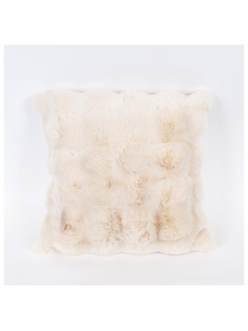 Μαξιλαρι, Μπεζ Γουνινο με Κυψελες, 45x45cm
