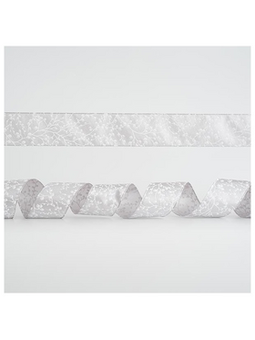 Κορδελα Ασημι, με Ασημι Κλαδια, 6,35cm, 10y