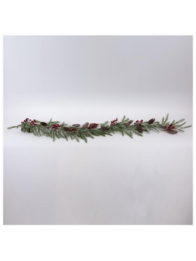 Κλαδα Χιονισμενη με Κουκουναρια, 160cm