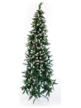 Δεντρο Ελατο Βουκουρεστι, Χιονισμενο με Λευκα Berry, 240cm
