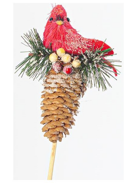 Στικ με Κουκουναρα και Πουλακι, 40cm