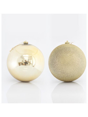 Μπαλα Πλαστικη, Χρυση, σετ 2τμχ, 20cm