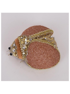 Πασχαλιτσα ροζ με Χρυσα Διακοσμητικα, 5x9χ13cm