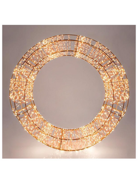 Στεφανι Φωτιζομενο, 2880  Θερμα Led, με Μετασχηματιστη, Χαλκου, 50cm